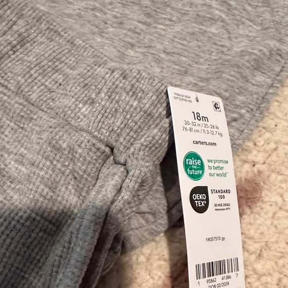 Carter's Gray Ribbed Shorts - Picture 2 of 4